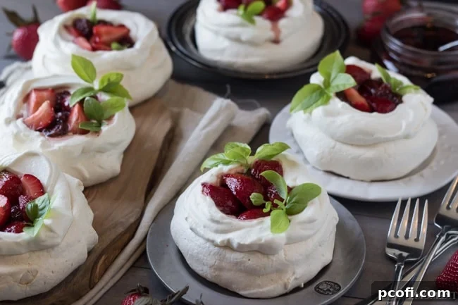 Multiple Pavlovas ready to serve