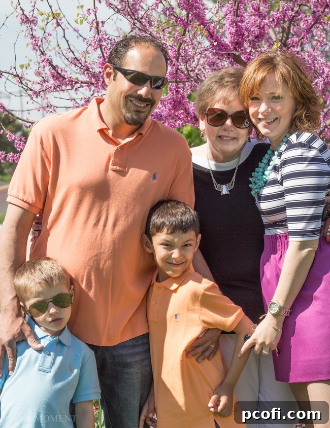 Happy family enjoying Mother's Day brunch outdoors, a perfect backdrop for delicious homemade cookies.