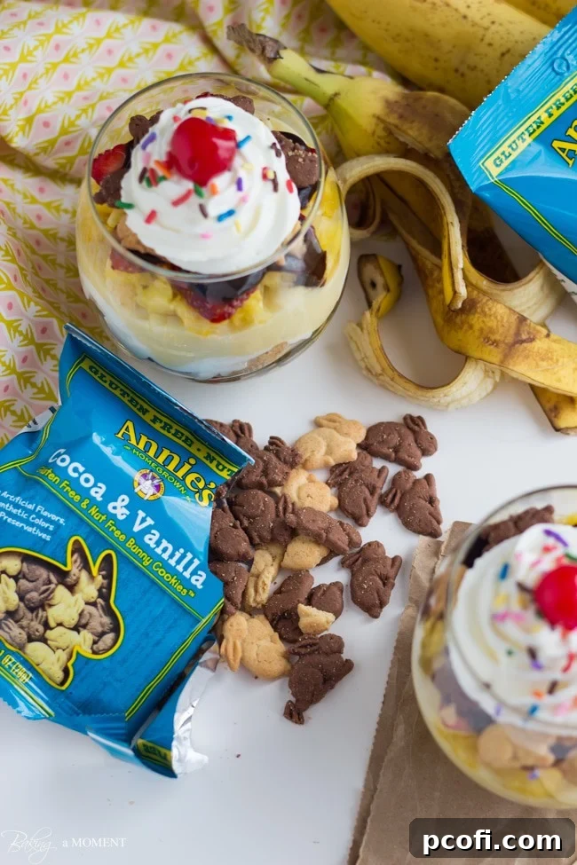 Gluten Free Banana Split Pudding | Dairy Free Option