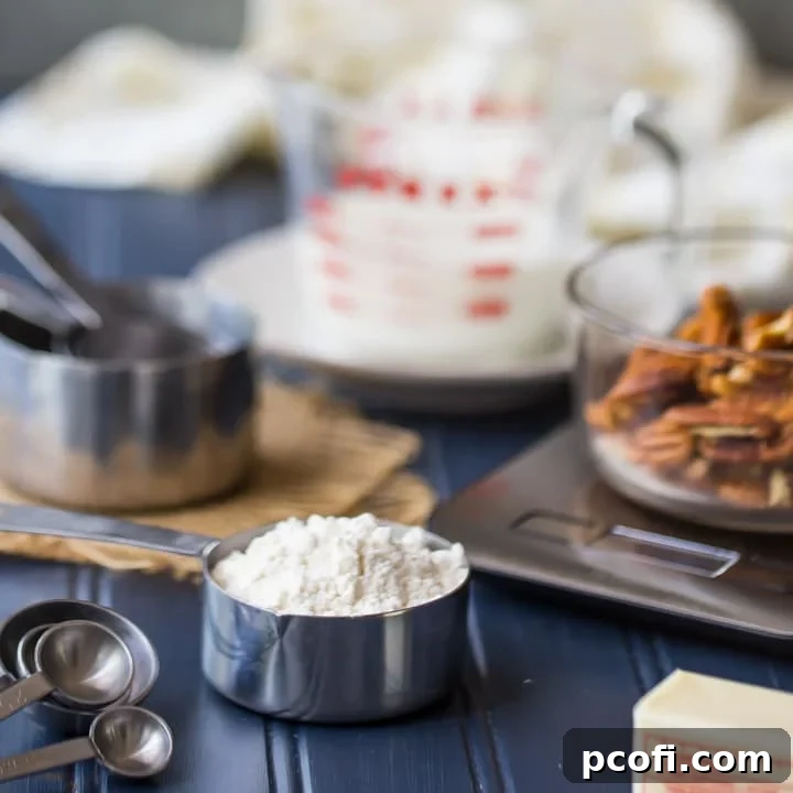 How to measure ingredients properly for baking.