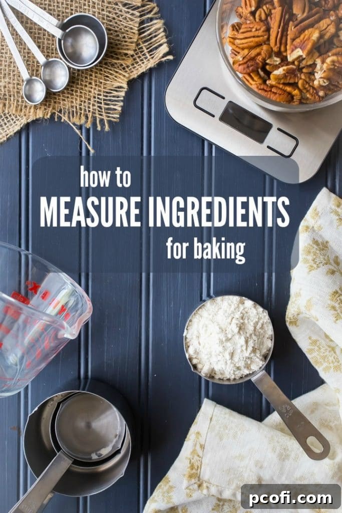 Accurately measure ingredients for baking
