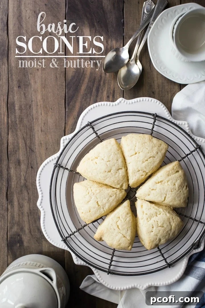 Soft, moist scone recipe that's easy to make and versatile.