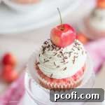 Cherry Chip Cupcakes with Bourbon Vanilla Frosting