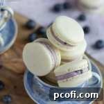Blueberry Mascarpone Macarons