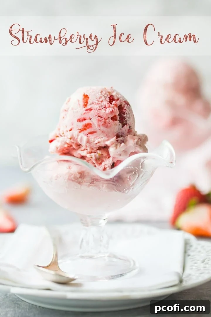 Easy, 3-ingredient homemade strawberry ice cream