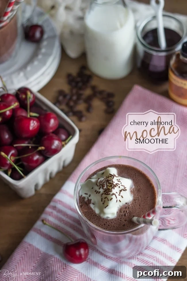 Cherry Almond Mocha Smoothie | Rich Flavors for a Refreshing Drink