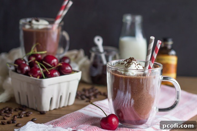 Cherry Almond Mocha Smoothie | Perfect for Summer