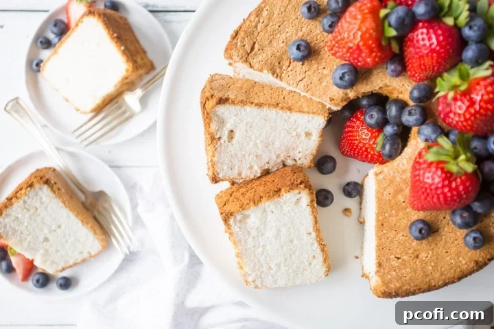 Old Fashioned Homemade Angel Food Cake - Easy Summer Dessert