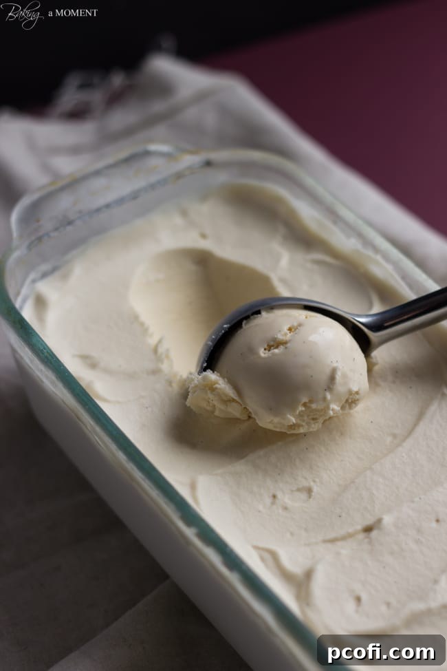 Simply Perfect Vanilla Ice Cream | Baking a Moment