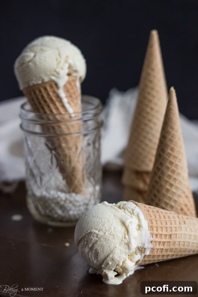 Simply Perfect Vanilla Ice Cream | Baking a Moment