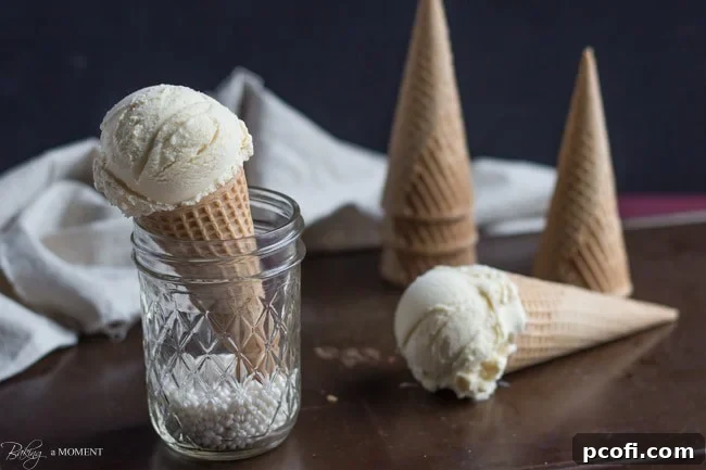 Simply Perfect Vanilla Ice Cream | Baking a Moment