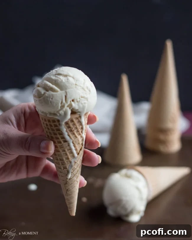 Simply Perfect Vanilla Ice Cream | Baking a Moment
