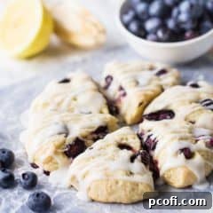 Easy Lemon Blueberry Scones Recipe