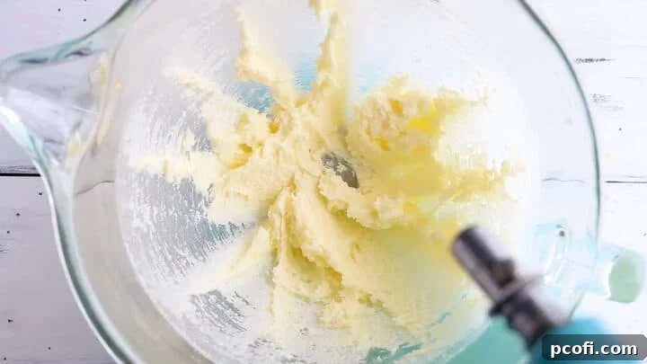 Butter and sugar, beaten together until smooth and creamy.