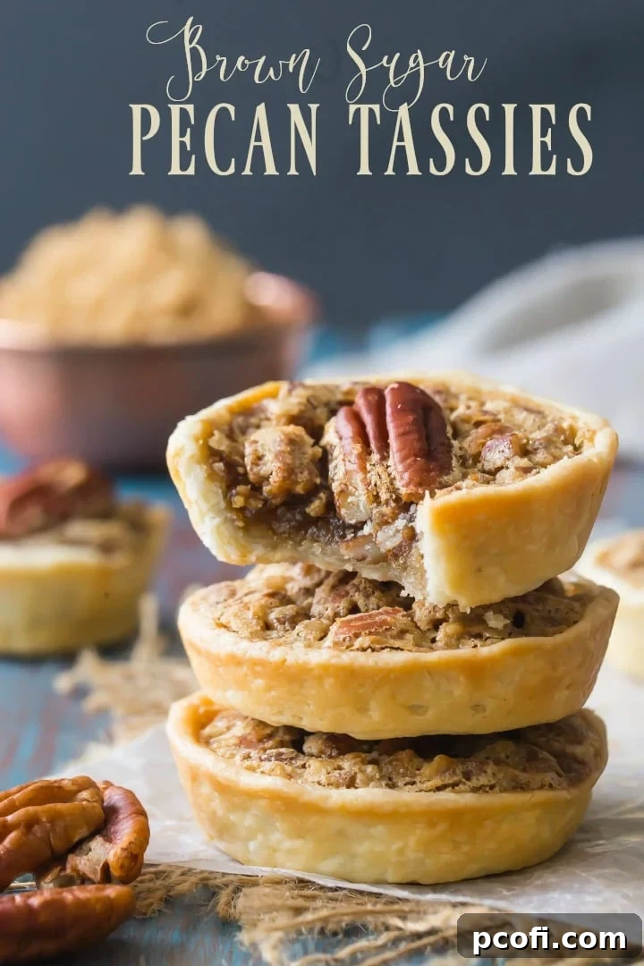 Easy homemade Pecan Tassies, a quick and simple recipe for delicious pecan pie-like cookies.