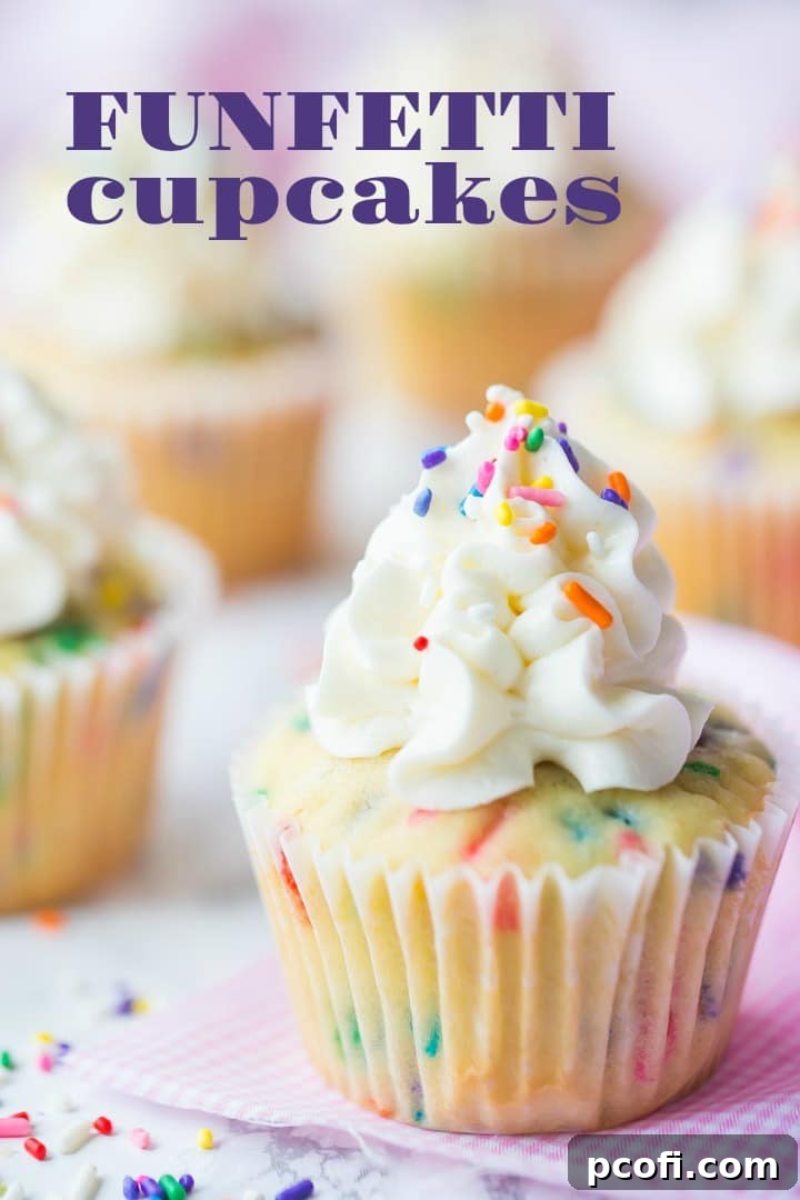 Moist Funfetti Cupcakes Recipe - Easy Vanilla Birthday Cupcakes