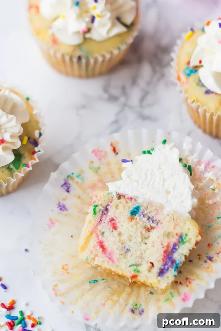 Easy Funfetti Cupcakes Recipe - Homemade Party Cupcakes