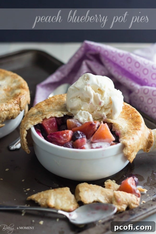 Mommy Blogger's Daily Routine | Peach Blueberry Pot Pies