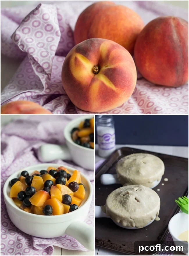 Homemade Peach Blueberry Pot Pies | Blogger Daily Schedule