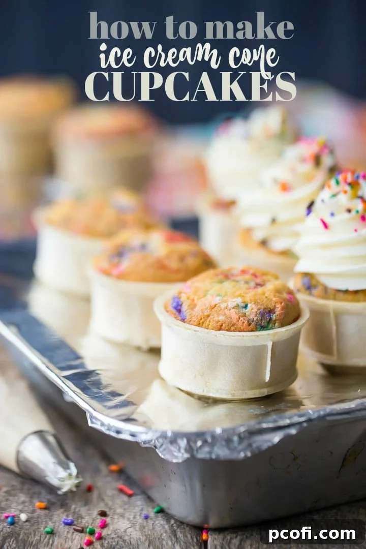How to Bake Ice Cream Cone Cupcakes Perfectly