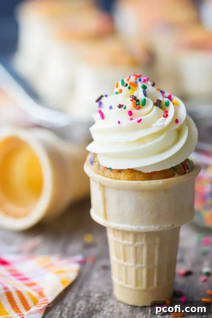 Ice Cream Cone Cupcakes Baking and Decorating Hack