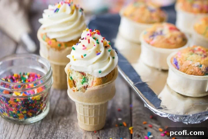 Birthday Party Ice Cream Cone Cupcakes Baking Pan and Holder