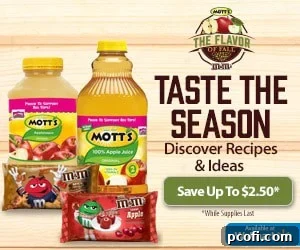 Seasonal banner ad for fall flavors and treats.