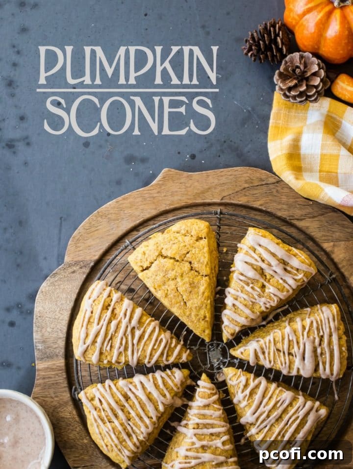 Easy Pumpkin Scones - Quick and simple recipe for fall flavor