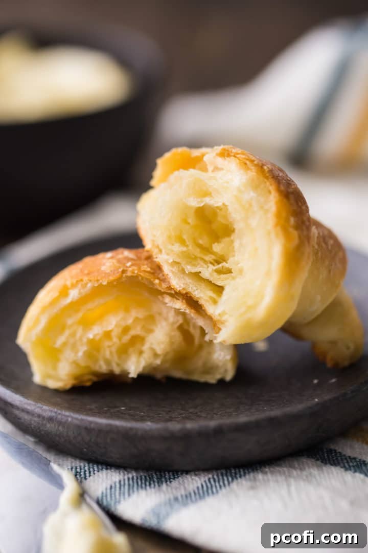 Flaky Homemade Dinner Rolls Recipe - Fresh from the Oven