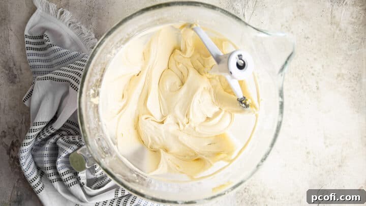 Chocolate chip cake batter with liquid ingredients mixed in.