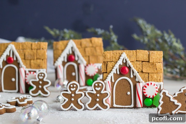A festive platter of varied gingerbread cookies, showcasing different decorating styles for the holidays.