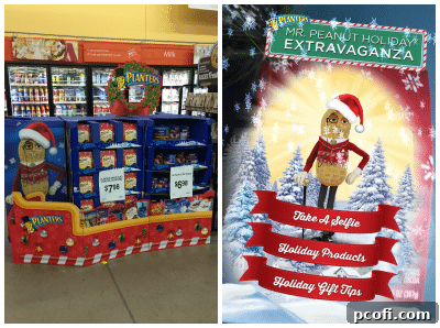 Planter's Holiday Nut Display with Cocoa Dusted Almonds and Brittle Nut Medley. #snackideas #holidaynuts #planters