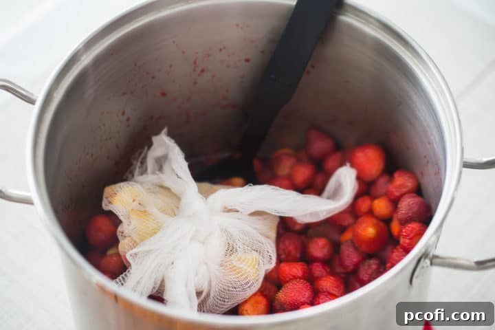 Making strawberry jam without pectin.
