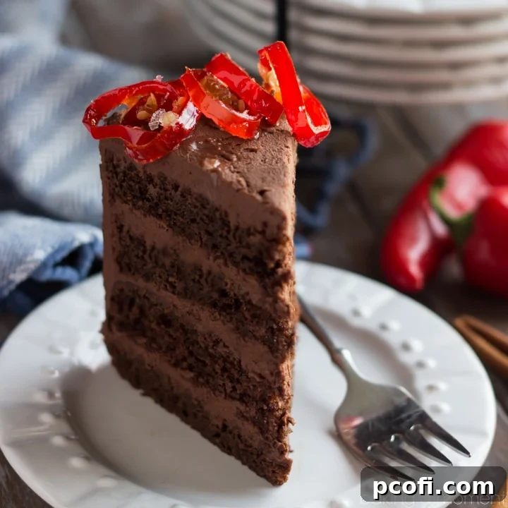 Moist and rich Mexican chocolate layer cake with cinnamon and spice frosting