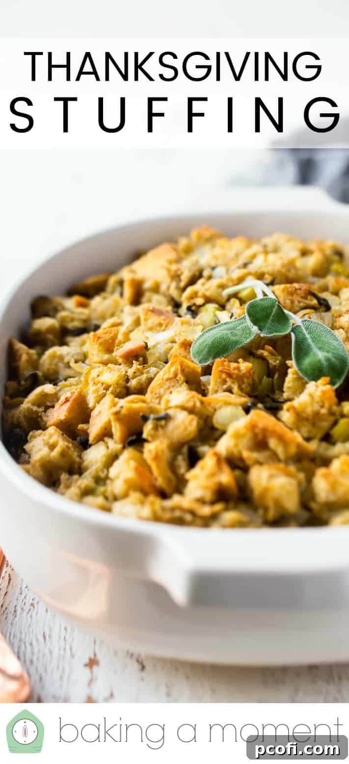 Thanksgiving stuffing recipe pin 1.