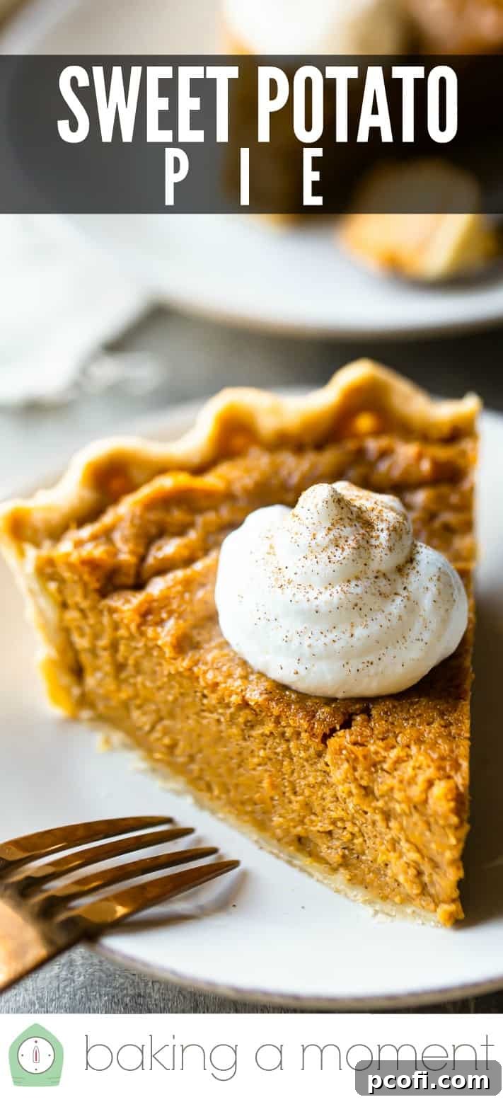 Sweet Potato Pie Recipe Pin 3, another enticing image ideal for social media sharing.