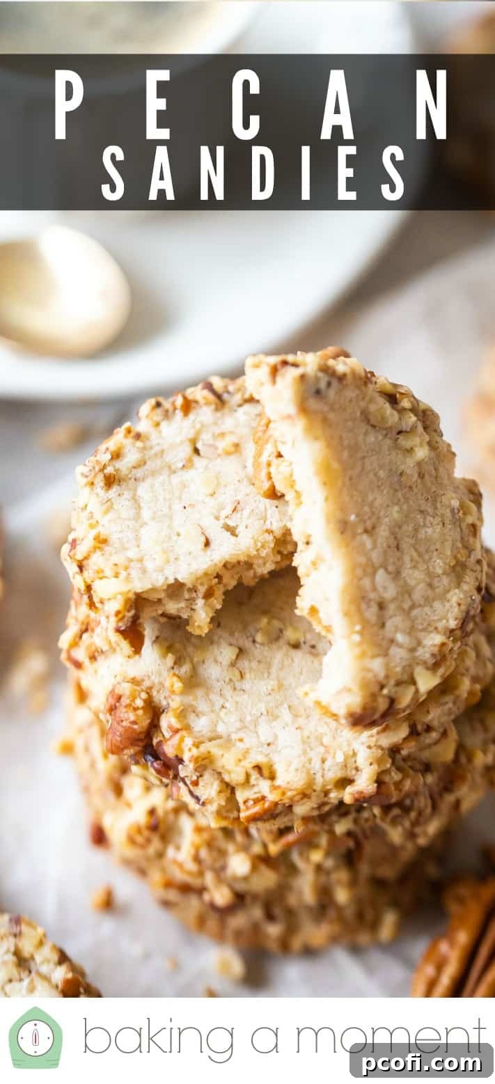 Pecan Sandies Pin 3 for Pinterest sharing, showcasing a different angle.