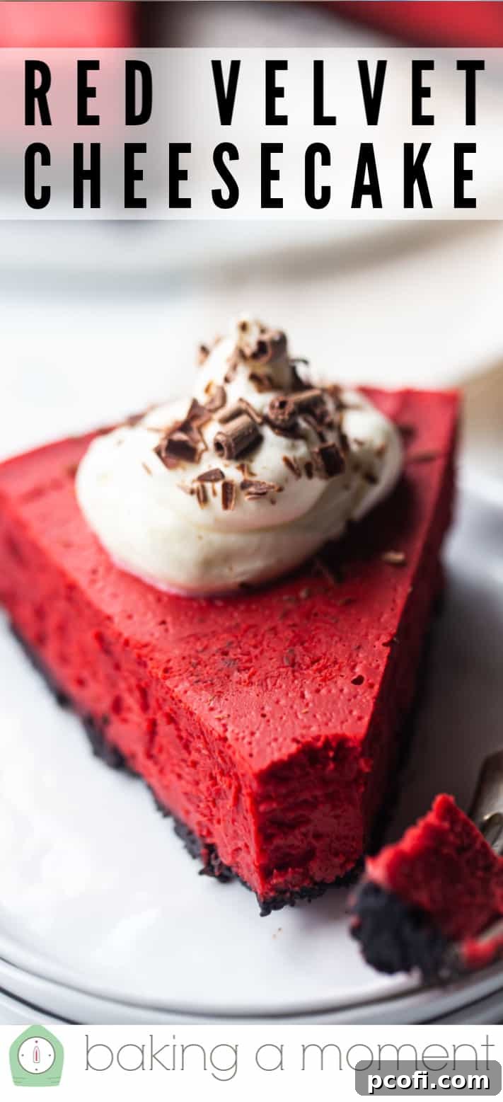 Red velvet cheesecake recipe pin 3.