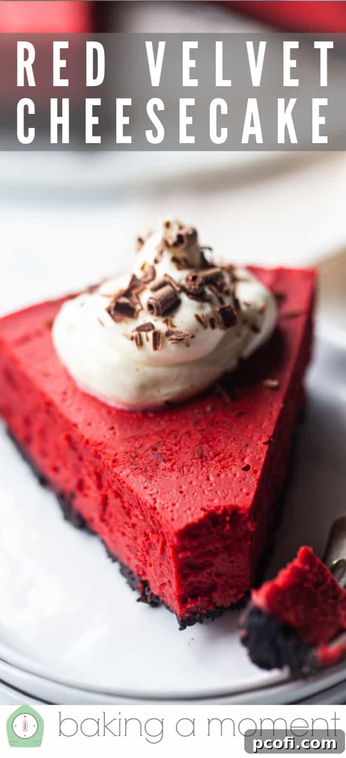 Red velvet cheesecake recipe pin 2.