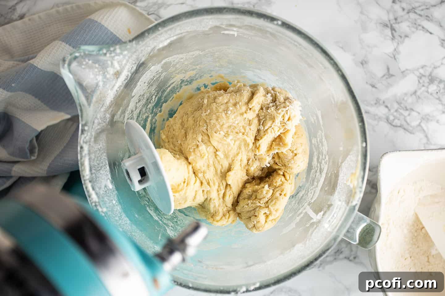 Babka dough before kneading.