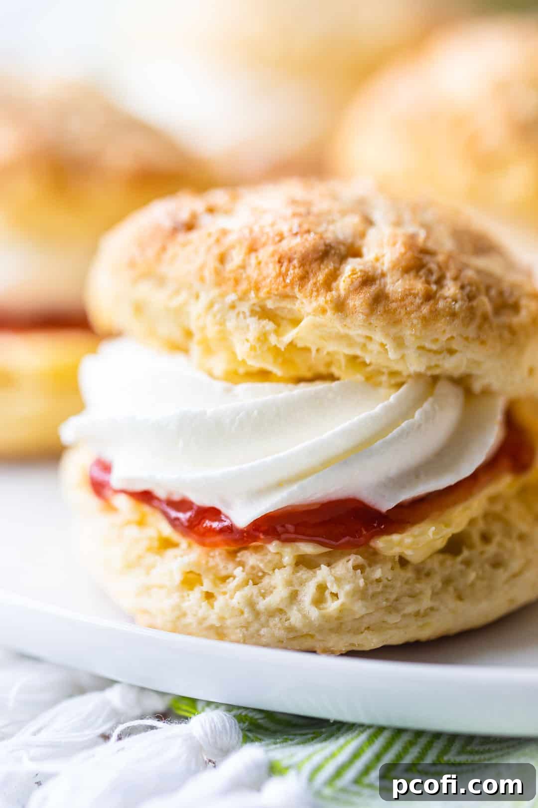Ingredients for easy Irish scones, ready to be mixed, including flour, butter, milk, and eggs.