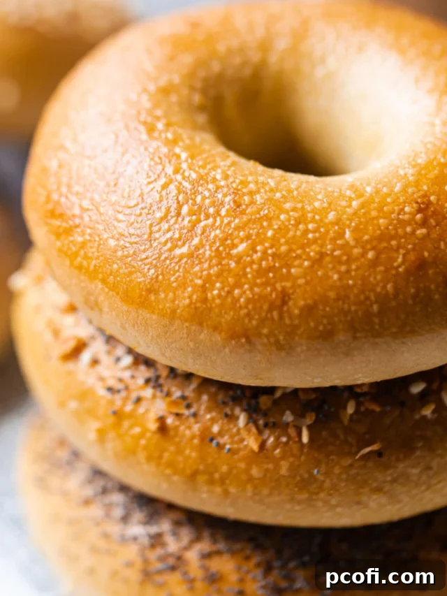 Close-up image of all-purpose flour, a key ingredient for our homemade New York bagel recipe.