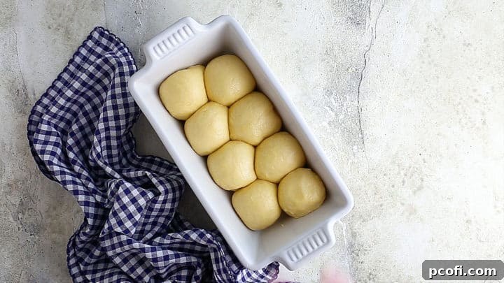 Creating the nantaise shape in a loaf pan.