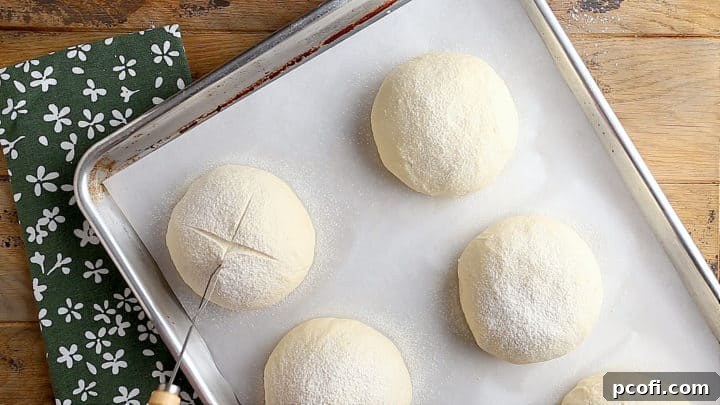 Scoring bread with a lame.