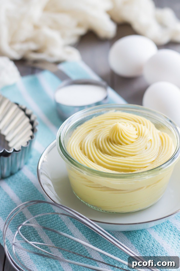 Delicious pastry cream filling for cakes, tarts, and other desserts.