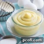Homemade Pastry Cream in a bowl