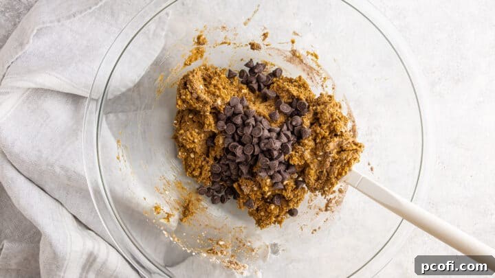 Protein cookie dough with chocolate chips added.