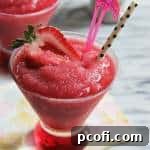 A delicious Strawberry Moscato Slush