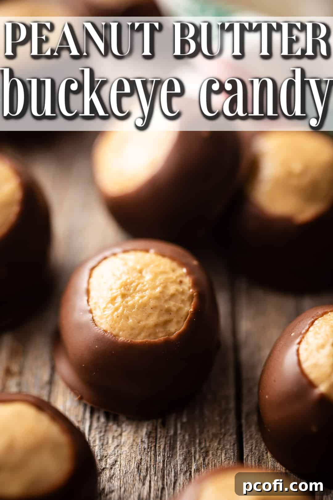Buckeyes recipe, made with peanut butter and chocolate.