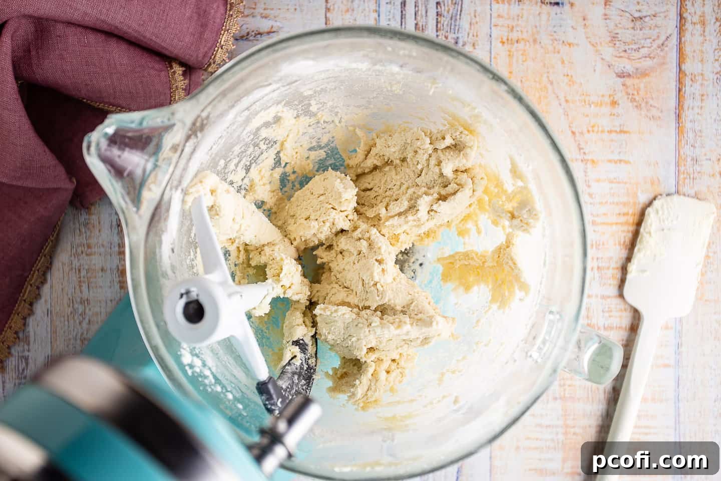 Finished pastry dough for raspberry tarts, ready to be shaped.